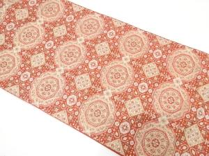 華紋更紗模様織り出し　名古屋帯